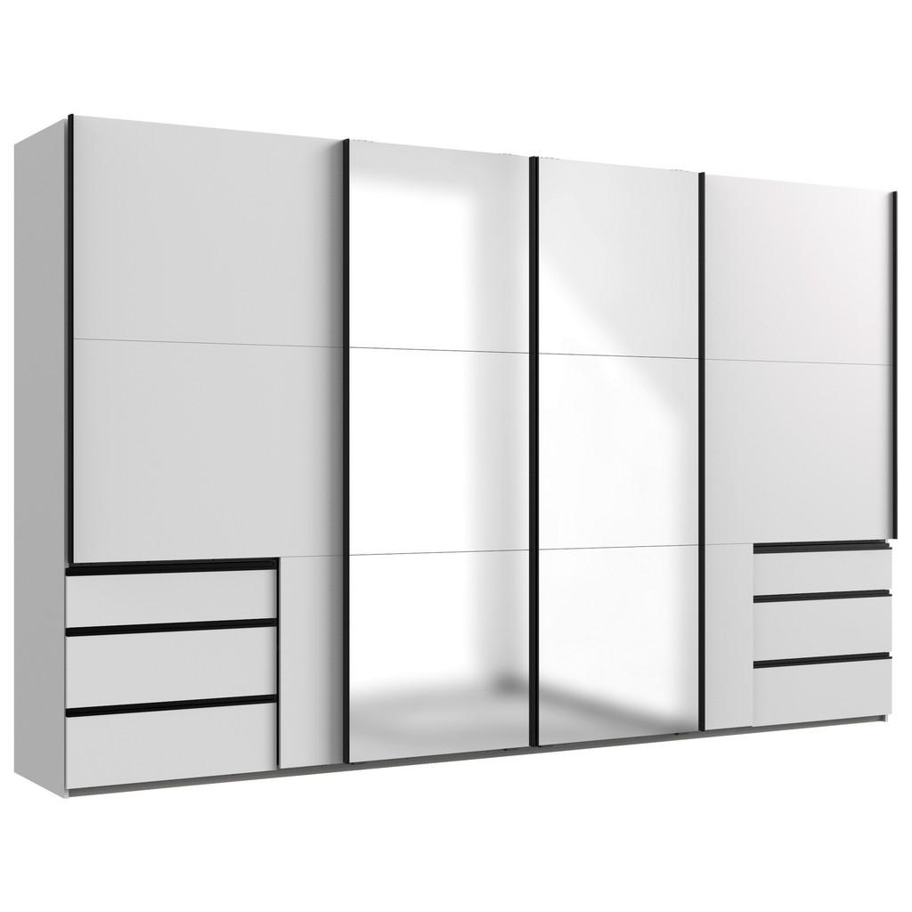 KAST MET SCHUIFDEUREN, wit