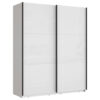 KAST MET SCHUIFDEUREN, wit, wit, hoogglans