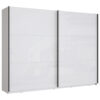 KAST MET SCHUIFDEUREN, wit, wit, hoogglans