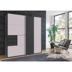 KAST MET SCHUIFDEUREN, grafietkleur, wit thumbnail 2