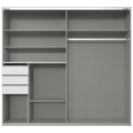 KAST MET SCHUIFDEUREN, grafietkleur, wit thumbnail 5