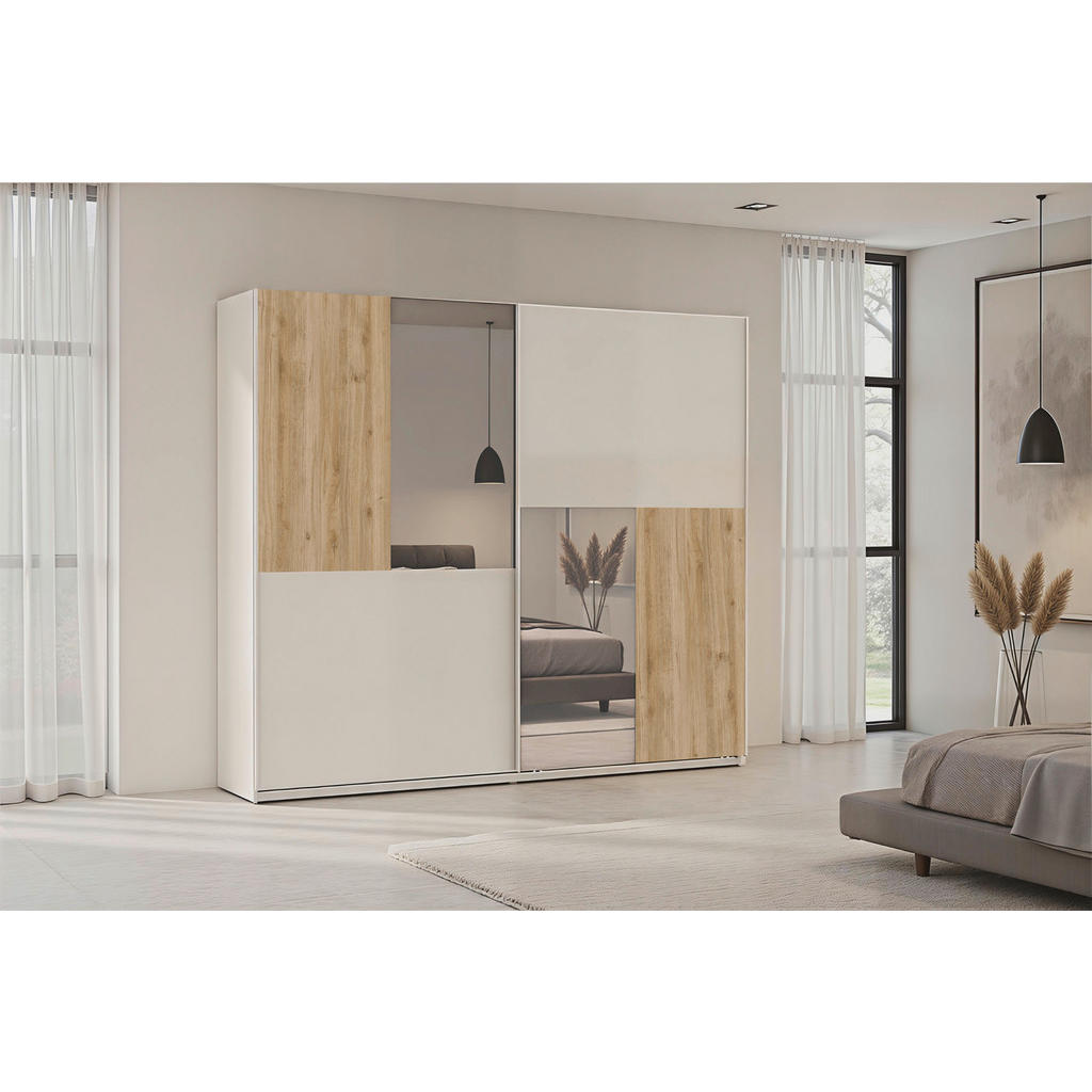 KAST MET SCHUIFDEUREN, eiken, kamir