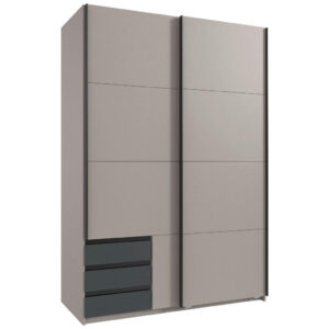 KAST MET SCHUIFDEUREN, kleuren grafiet, grijs, sahara