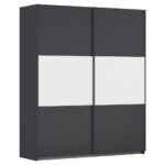 KAST MET SCHUIFDEUREN, grijs, wit, aluminiumkleur thumbnail 1