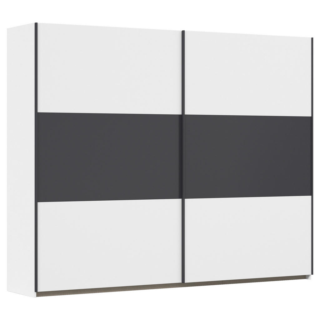 KAST MET SCHUIFDEUREN, grijs, wit