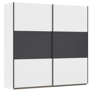 KAST MET SCHUIFDEUREN, grijs, wit