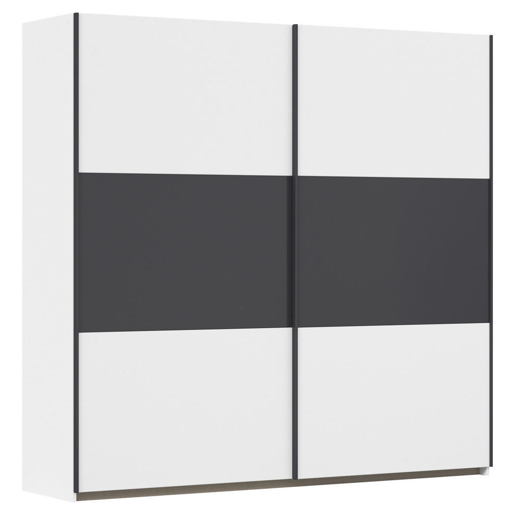 KAST MET SCHUIFDEUREN, grijs, wit