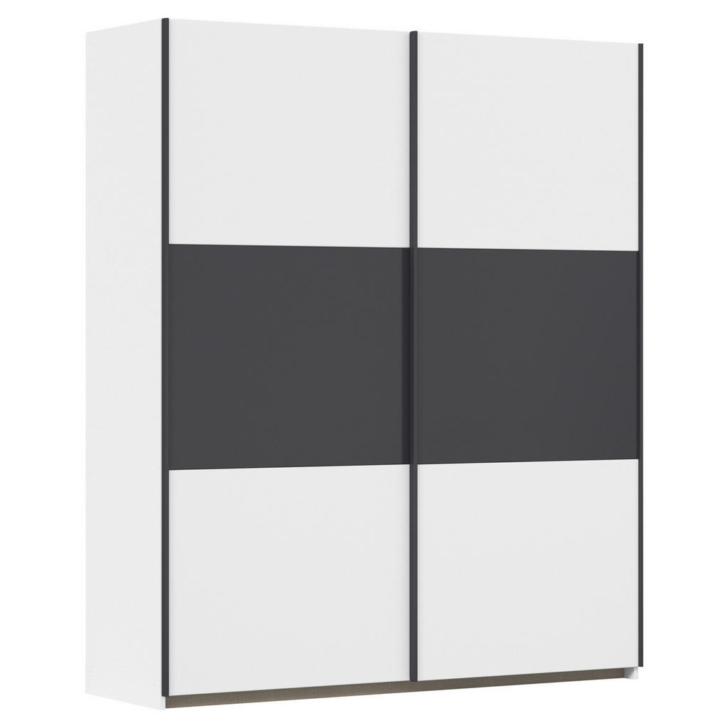KAST MET SCHUIFDEUREN, grijs, wit