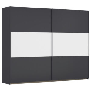 KAST MET SCHUIFDEUREN, grijs, wit