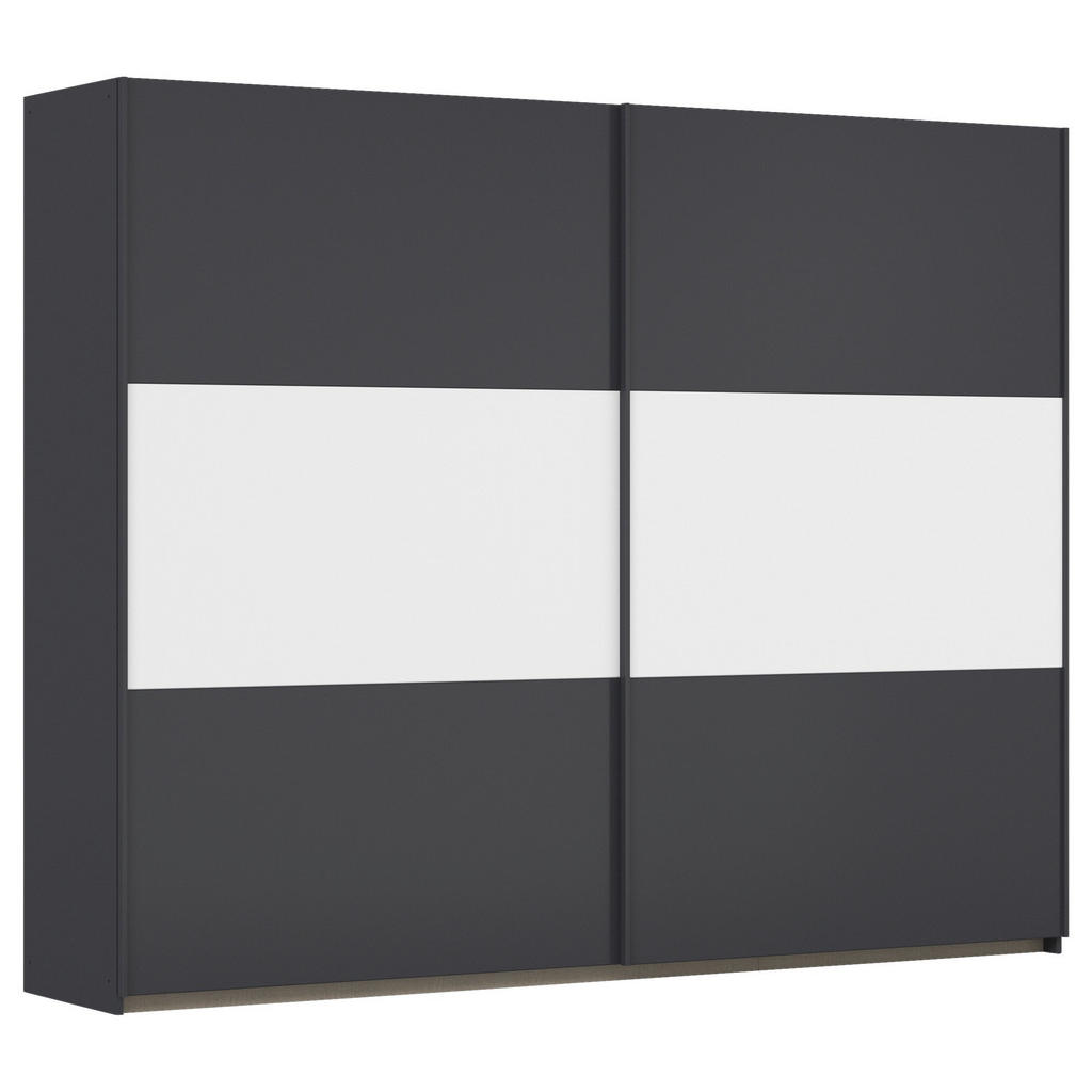 KAST MET SCHUIFDEUREN, grijs, wit