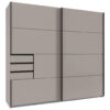 KAST MET SCHUIFDEUREN, wit, grijswit