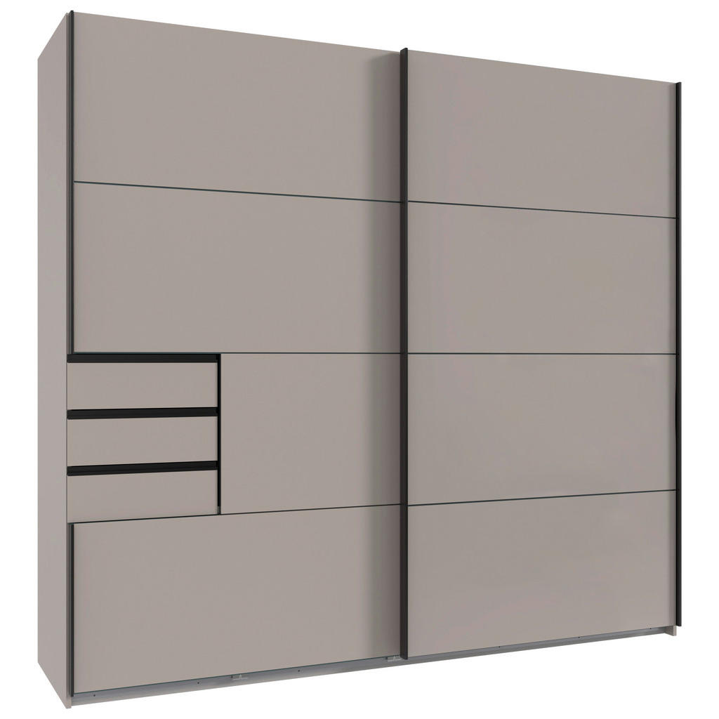 KAST MET SCHUIFDEUREN, wit, grijswit