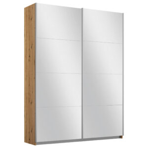 KAST MET SCHUIFDEUREN, zilverkleur, ambachtelijk eikenhout