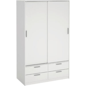 KAST MET SCHUIFDEUREN, wit