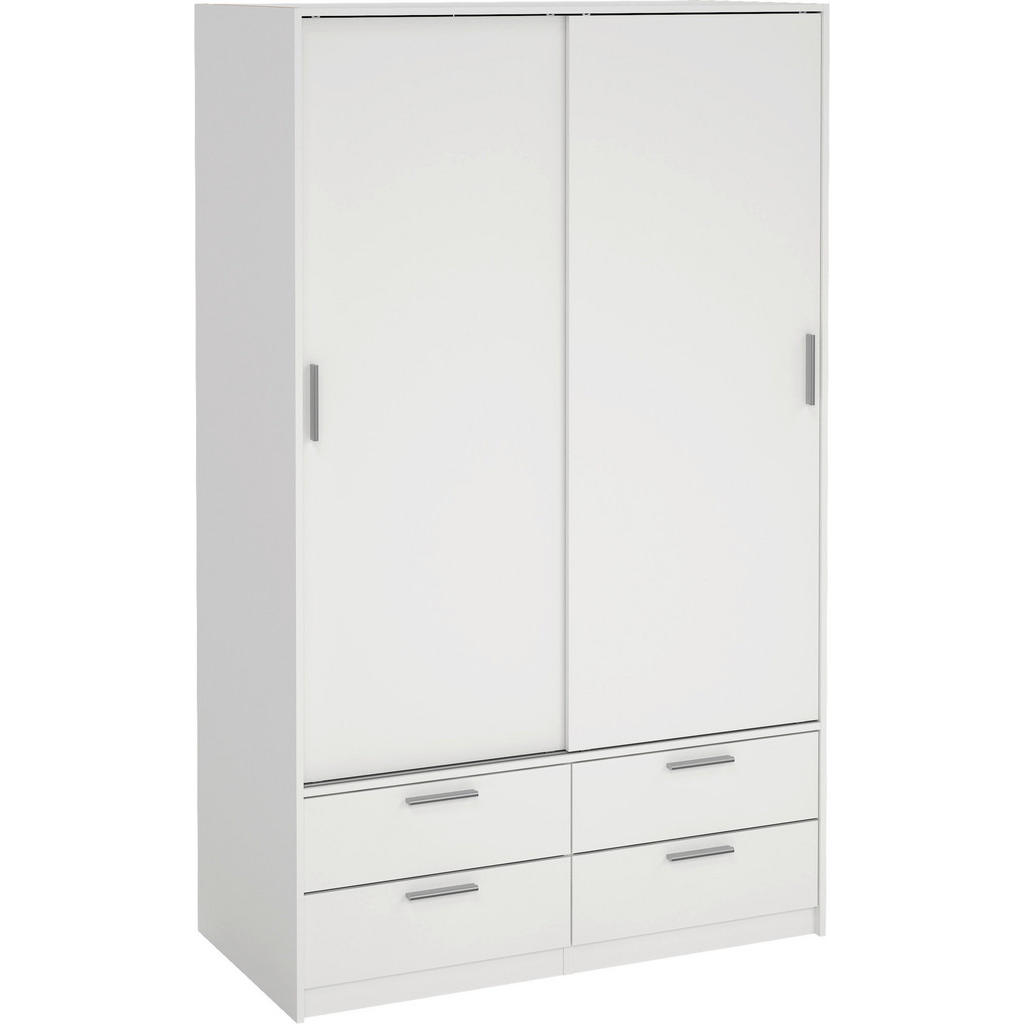 KAST MET SCHUIFDEUREN, wit
