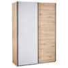 KAST MET SCHUIFDEUREN, grijs, eikenkleur