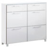 KAST MET KLEPPEN VOOR SCHOEN wit