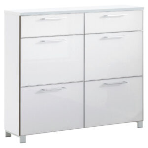KAST MET KLEPPEN VOOR SCHOEN wit