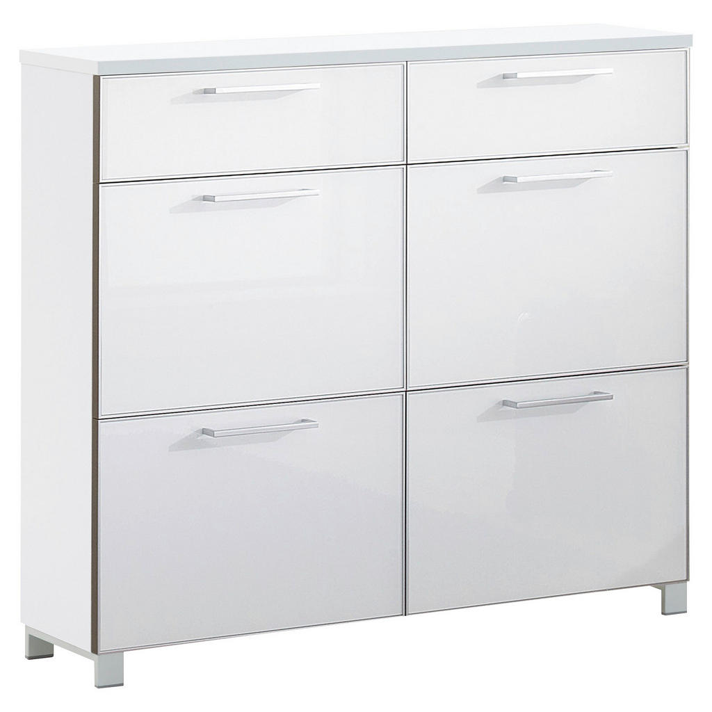 KAST MET KLEPPEN VOOR SCHOEN wit
