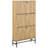 KAST MET KLEPPEN VOOR SCHOEN gefineerd zwart, eikenkleur