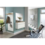 KAST MET KLEPPEN VOOR SCHOEN gefineerd in zilverkleur, wit, eikenkleur thumbnail 2