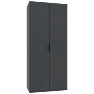 KAST MET VOUWDEUREN, grafietkleur