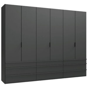 KAST MET VOUWDEUREN, grafietkleur
