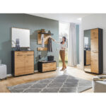 SCHOENENKAST gefineerd antraciet, eikenkleur thumbnail 3