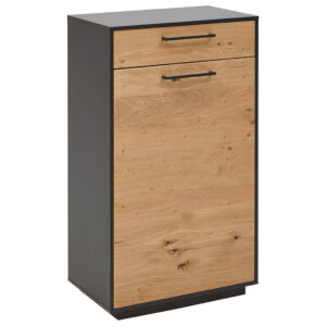 SCHOENENKAST gefineerd antraciet, eikenkleur