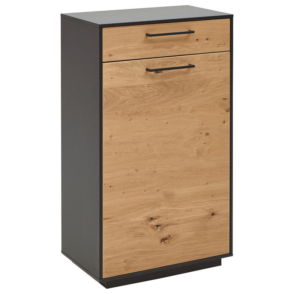 SCHOENENKAST gefineerd antraciet, eikenkleur