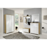 SCHOENENKAST gefineerd wit, eikenkleur thumbnail 2
