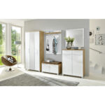 SCHOENENKAST gefineerd wit, eikenkleur thumbnail 5