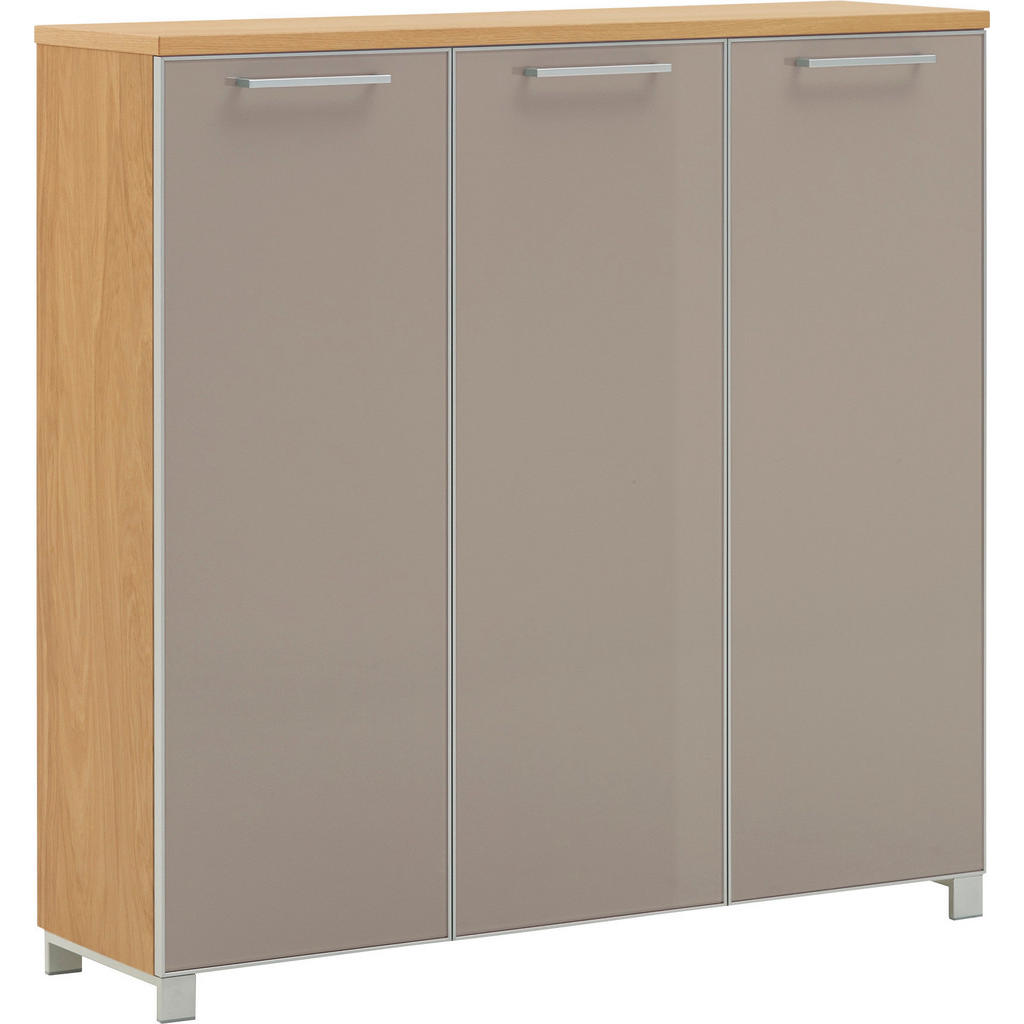 SCHOENENKAST bruingrijs fineer, eikenkleur