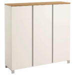 SCHOENENKAST gefineerd zilver, wit, eikenkleur thumbnail 1