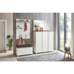 SCHOENENKAST gefineerd zilver, wit, eikenkleur thumbnail 2