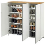 SCHOENENKAST gefineerd zilver, wit, eikenkleur thumbnail 4