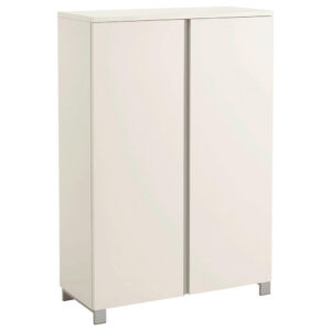 SCHOENENKAST zilverkleur, wit