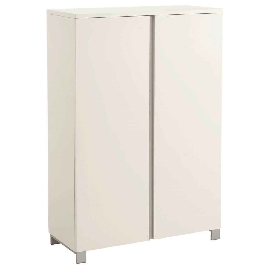 SCHOENENKAST zilverkleur, wit
