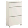 SCHOENENKAST zilverkleur, wit