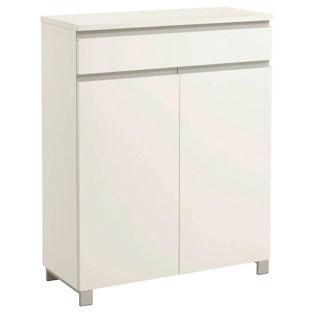 SCHOENENKAST zilverkleur, wit