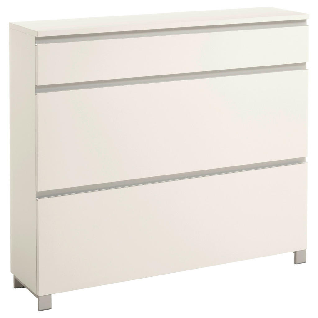SCHOENENKAST zilverkleur, wit