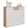 SCHOENENKAST wit, sonoma eiken