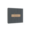 GARDEROBE, grafietkleur, ambachtelijk eikenhout