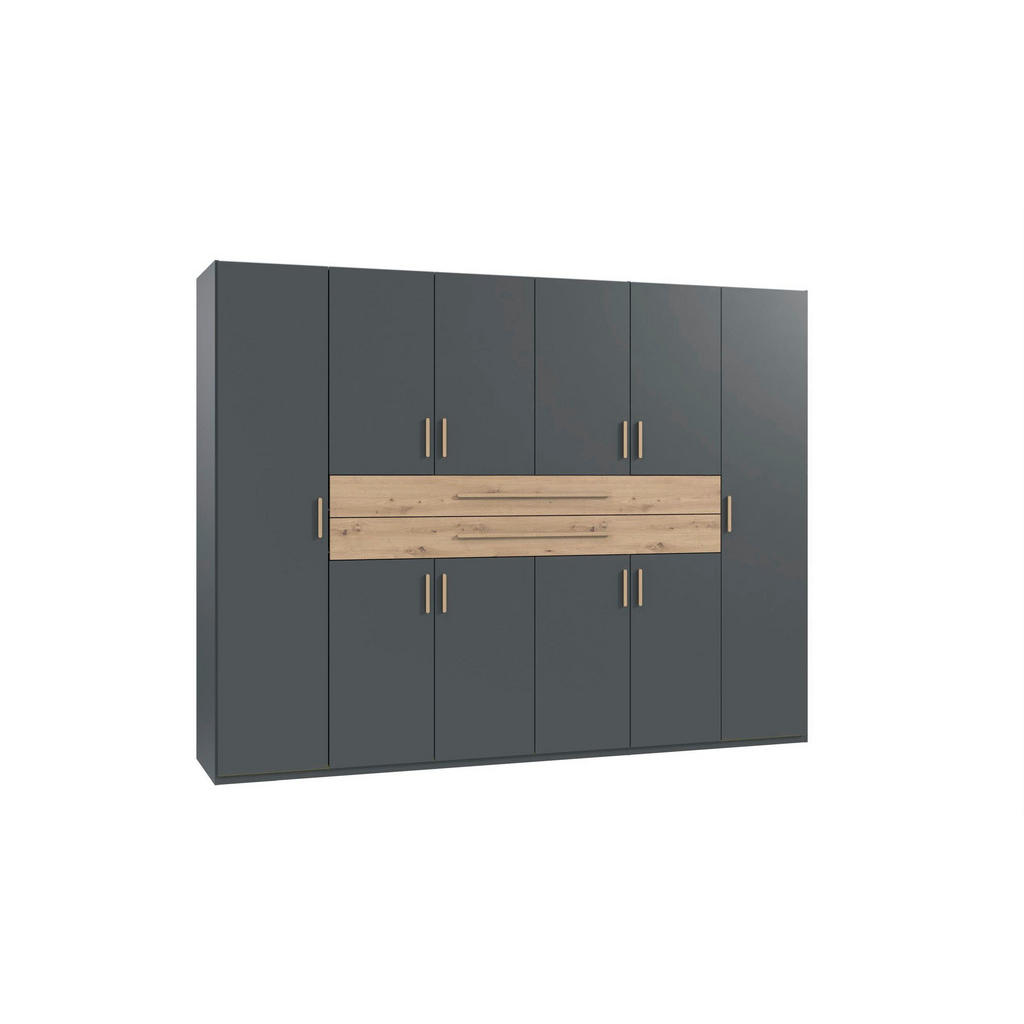 GARDEROBE, grafietkleur, ambachtelijk eikenhout