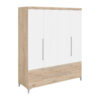 GARDEROBE, wit, eikenkleur