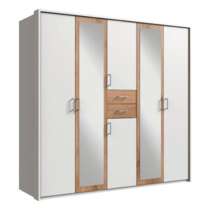 GARDEROBE, wit, eikenkleur