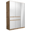 GARDEROBE, wit, ambachtelijk eikenhout