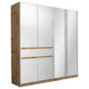 GARDEROBE, wit, ambachtelijk eikenhout