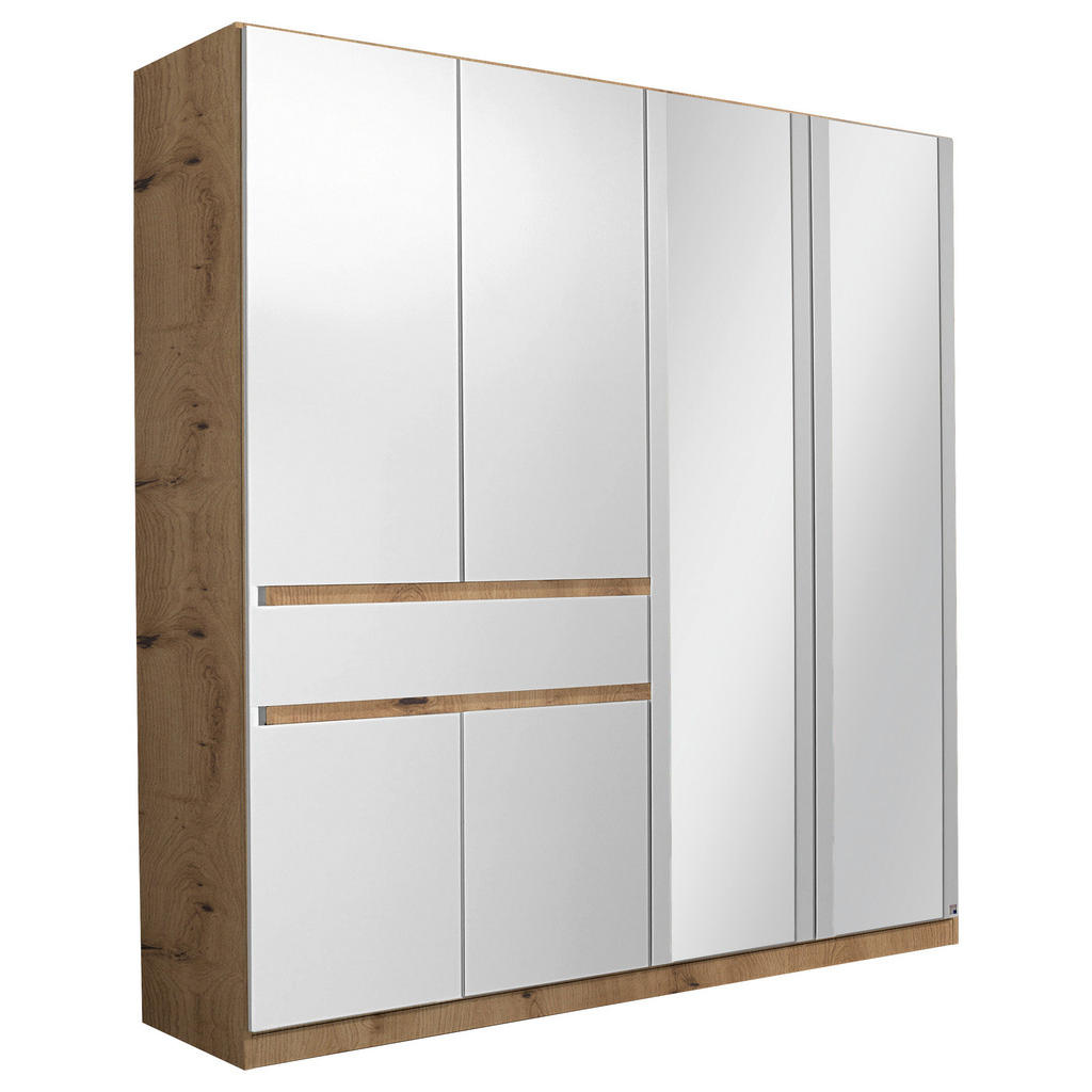 GARDEROBE, wit, ambachtelijk eikenhout