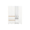 GARDEROBE, wit, ambachtelijk eikenhout